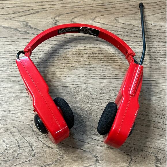 Electro Brand 222 Deluxe AM/FM Headphone Radio Red Retro 80s Works w/ Box Manual - Picture 3 of 16